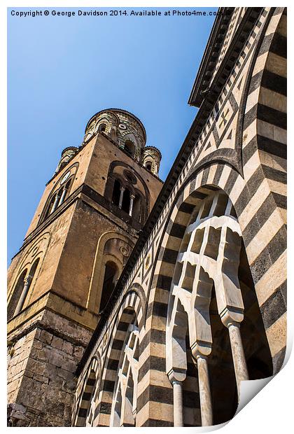 Amalfi Bell Tower & Arches Print by George Davidson