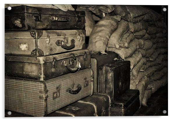 Wartime Luggage Acrylic by Paul Holman Photography