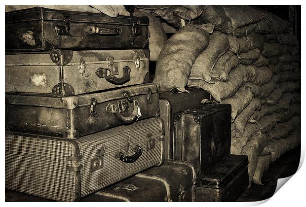 Wartime Luggage Print by Paul Holman Photography