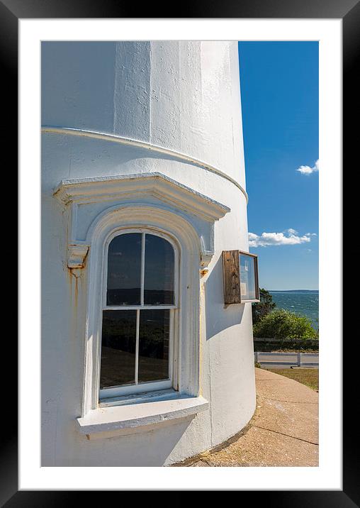 Window detail Nobska Lighthouse Cape Cod Massachus Framed Mounted Print by Marianne Campolongo