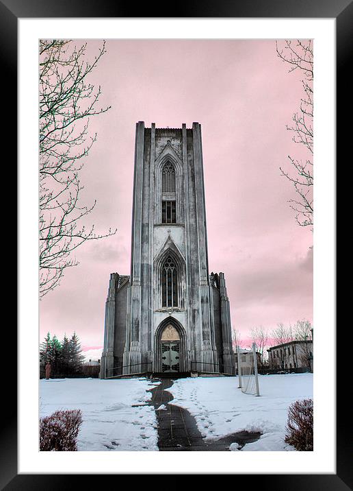 Icelandic Church Framed Mounted Print by HELEN PARKER