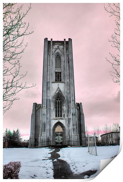 Icelandic Church Print by HELEN PARKER