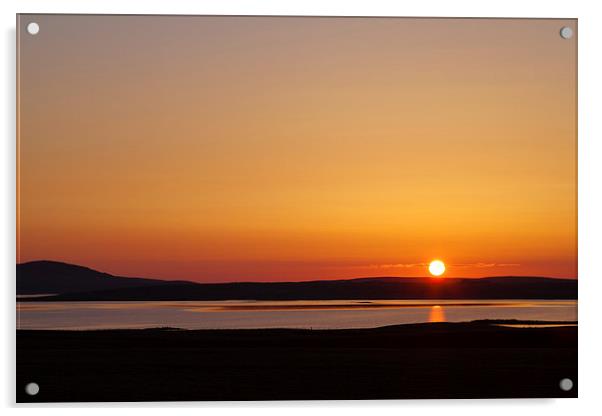 Orkney Sunset Acrylic by Gary Finnigan