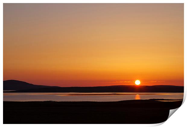 Orkney Sunset Print by Gary Finnigan