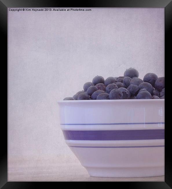 Blueberry Splash Framed Print by Kim Hojnacki