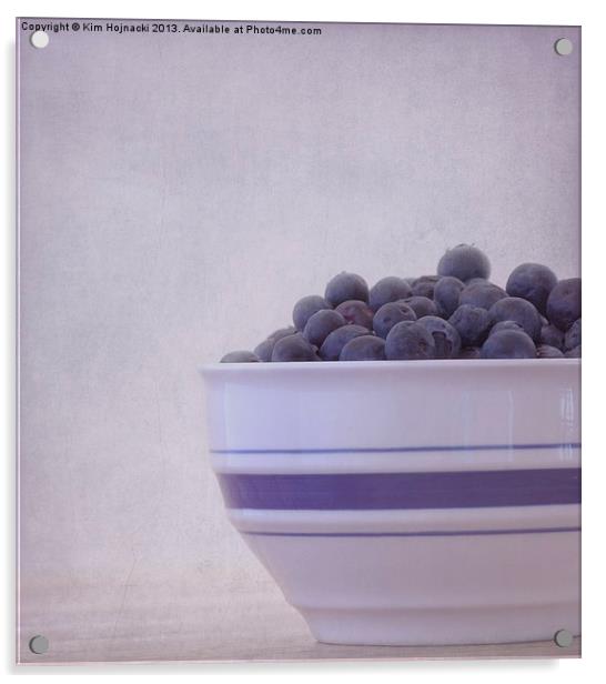 Blueberry Splash Acrylic by Kim Hojnacki