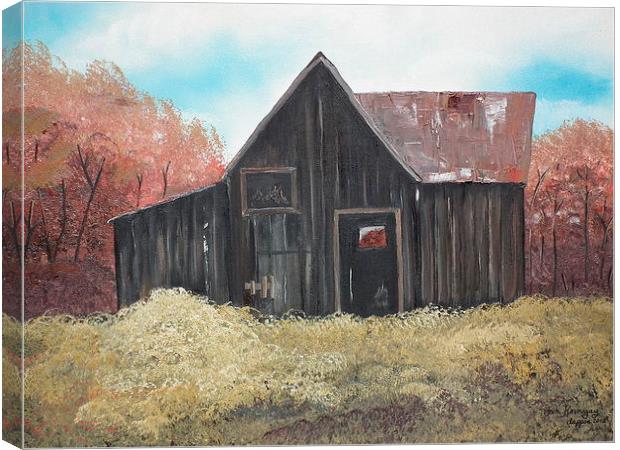 Autumn Barn Canvas Print by Jan Dappen