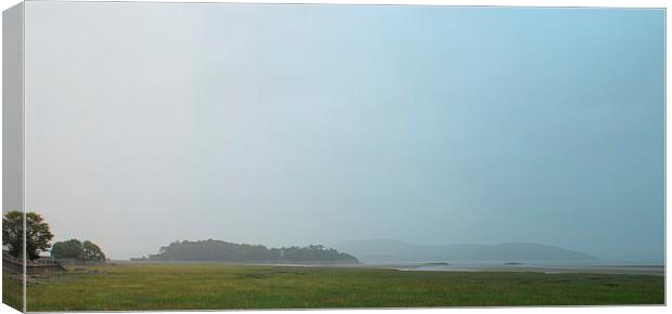 Misty Morning at Grange over Sands. Canvas Print by Jacqui Kilcoyne