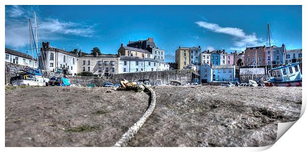 Tenby Harbour hdr Print by nick hirst