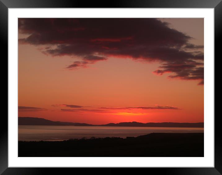 Arran Sunset Framed Mounted Print by Vivienne Barker