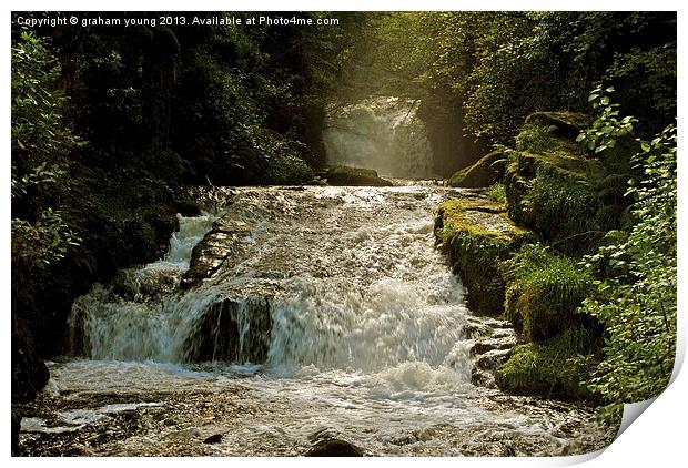 Watersmeet Falls Print by graham young