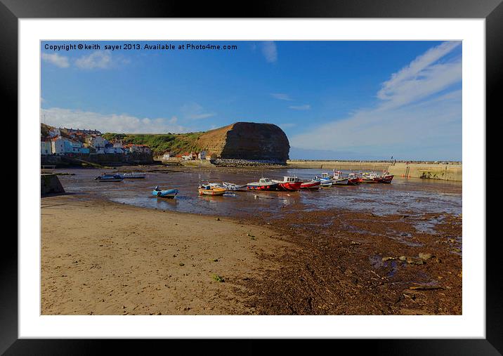 The Harbour Staithes Framed Mounted Print by keith sayer