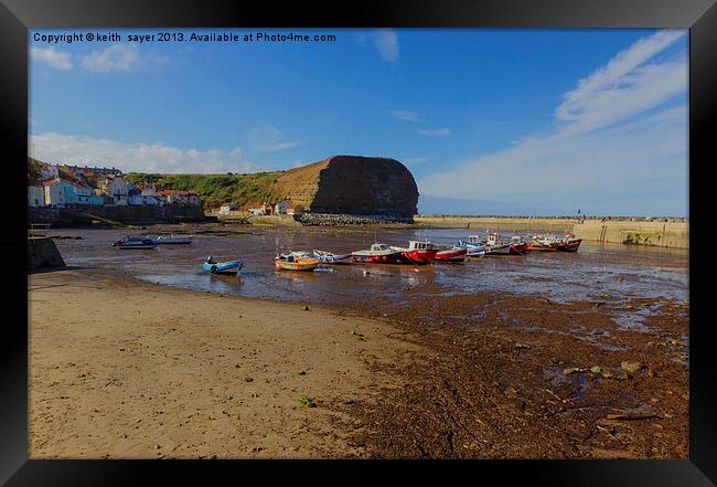 The Harbour Staithes Framed Print by keith sayer