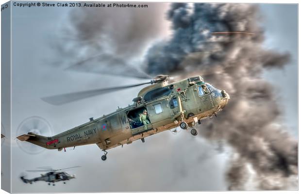 Royal Navy Sea King Helicopter Canvas Print by Steve H Clark
