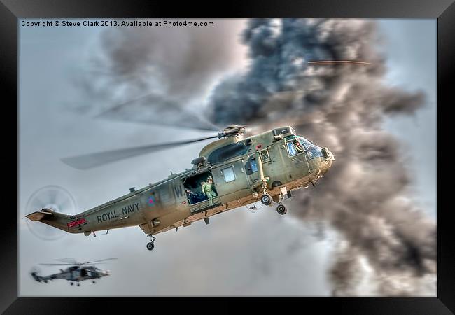Royal Navy Sea King Helicopter Framed Print by Steve H Clark