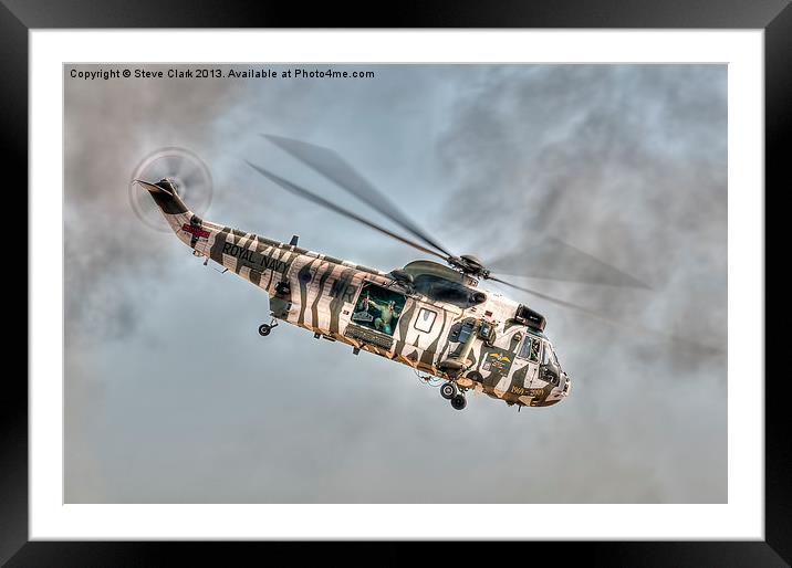 Sea King in Arctic Camouflage Framed Mounted Print by Steve H Clark