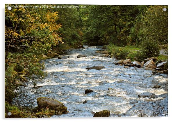 The River Lyn at Watersmeet Acrylic by graham young