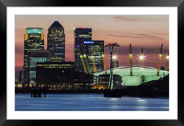 London Docklands Framed Mounted Print by Dawn O'Connor