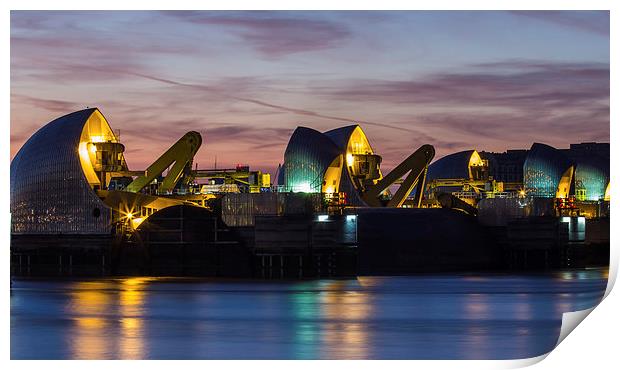 The Thames Barrier Print by Dawn O'Connor