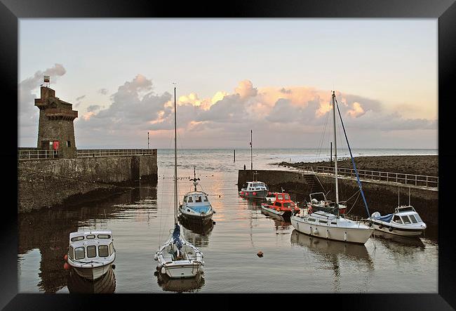 Evening Light at Lynmouth Framed Print by graham young