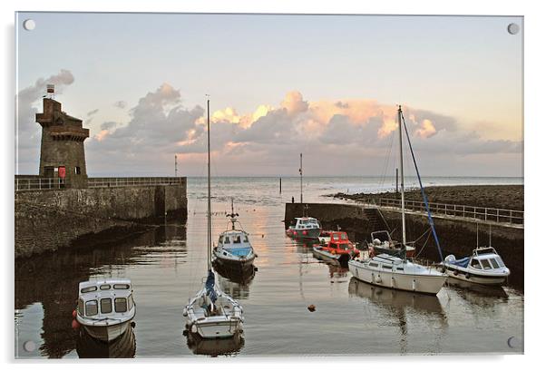 Evening Light at Lynmouth Acrylic by graham young