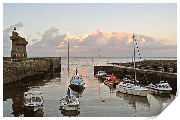 Evening Light at Lynmouth Print by graham young