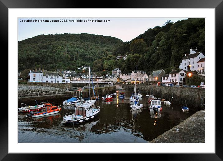 Evening Time at Lynmouth Framed Mounted Print by graham young