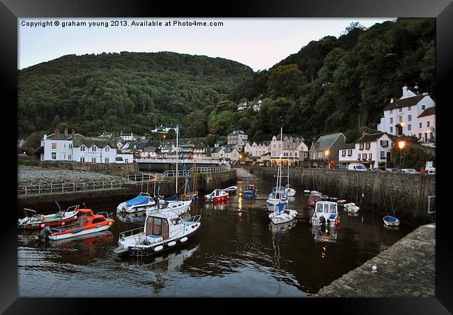 Evening Time at Lynmouth Framed Print by graham young
