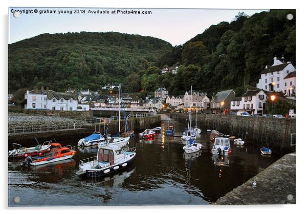 Evening Time at Lynmouth Acrylic by graham young