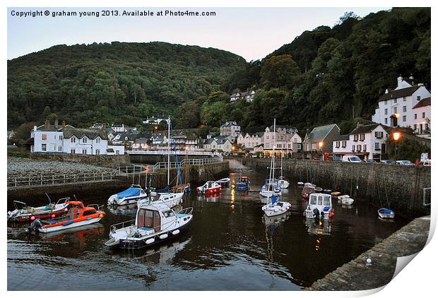 Evening Time at Lynmouth Print by graham young