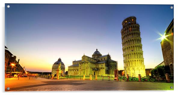 Leaning Tower by Dusk Acrylic by Rob Hawkins