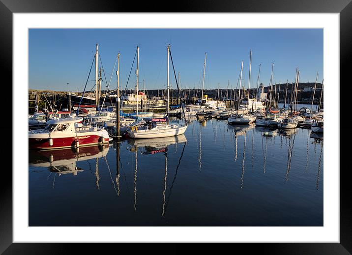 Scarborough Harbour Yachts Framed Mounted Print by John Hare
