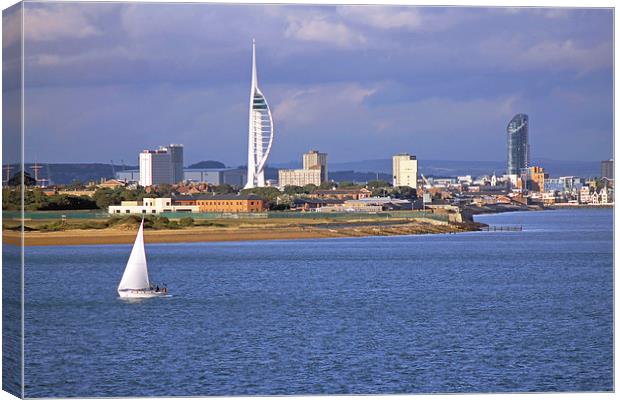 Spinnaker Tower and Gunwharf Quays Canvas Print by Tony Murtagh
