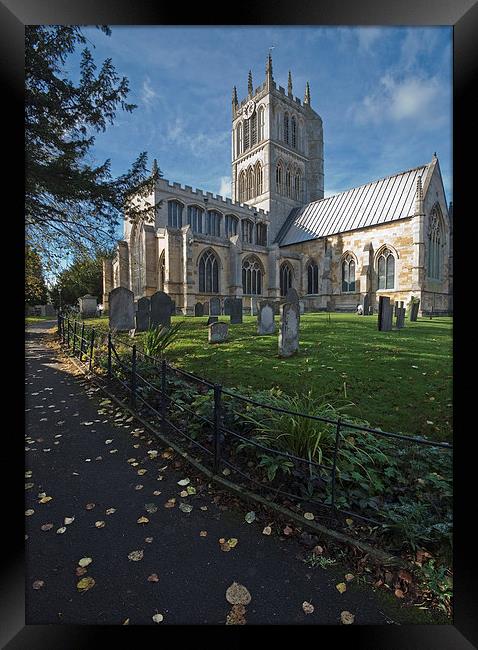 Melton Mowbray Church in Autumn Framed Print by Stephen Wakefield