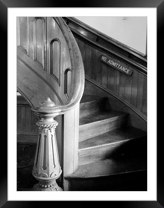 The Staircase Framed Mounted Print by Barbara Bardzik