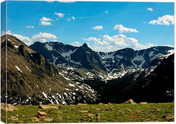 The Rockies Canvas Print by Barbara Bardzik