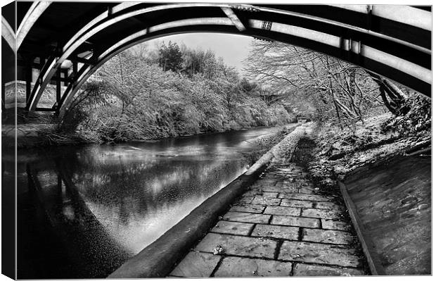 Supertram Bridge & Sheffield Canal Canvas Print by Darren Galpin