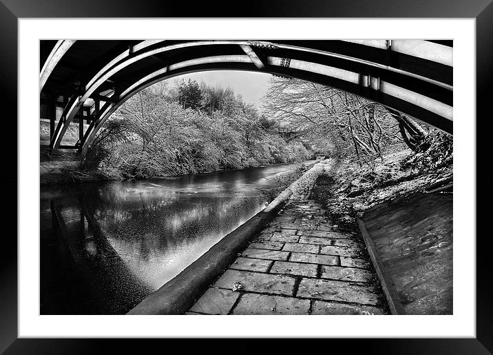 Supertram Bridge & Sheffield Canal Framed Mounted Print by Darren Galpin