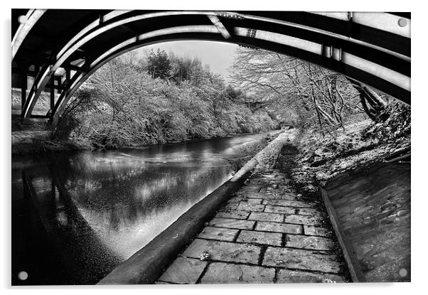 Supertram Bridge & Sheffield Canal Acrylic by Darren Galpin