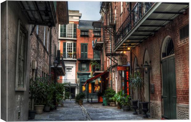 Jackson Square Alley Canvas Print by Greg Mimbs