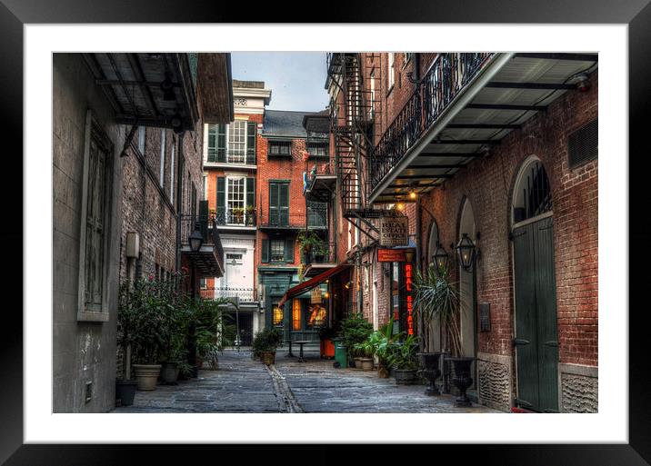 Jackson Square Alley Framed Mounted Print by Greg Mimbs
