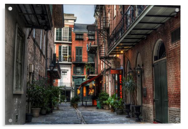 Jackson Square Alley Acrylic by Greg Mimbs