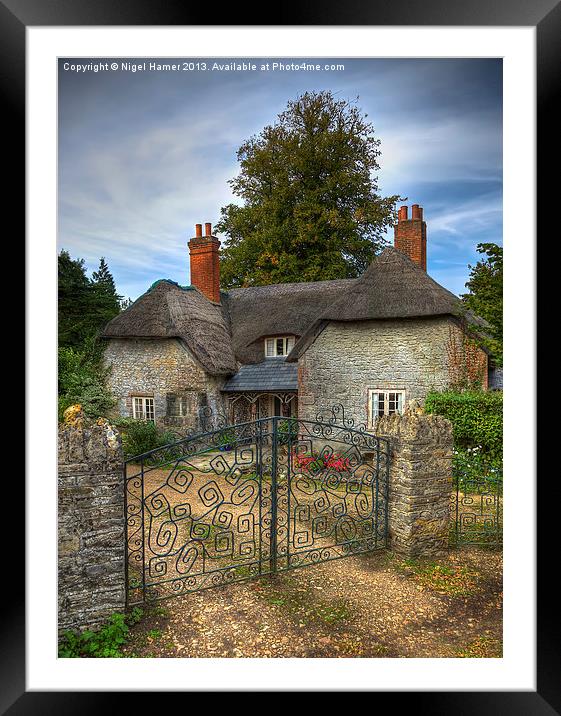 Keys Lodge Cottage Framed Mounted Print by Wight Landscapes