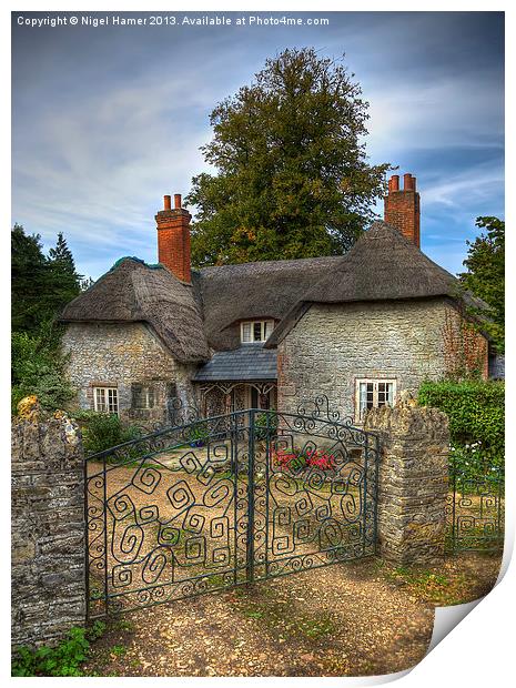 Keys Lodge Cottage Print by Wight Landscapes