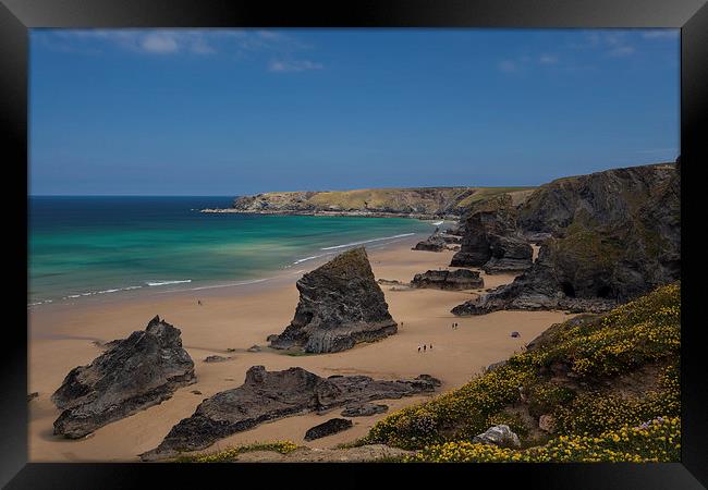 Bedruthan Steps Framed Print by Thomas Schaeffer