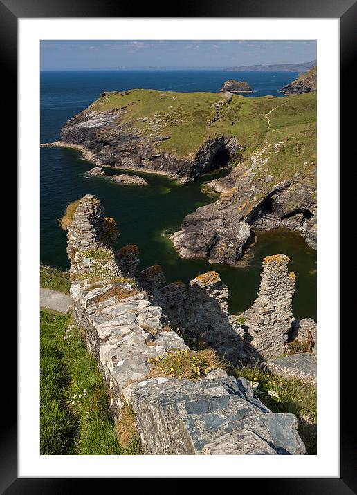 Tintagel Castle Framed Mounted Print by Thomas Schaeffer