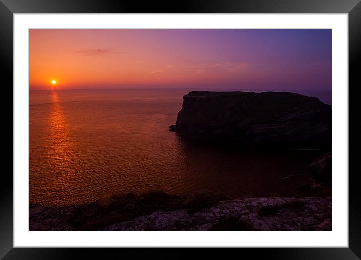 Sunset at Tintagel Framed Mounted Print by Thomas Schaeffer