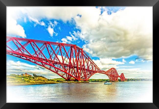 Forth Rail Bridge Scotland Framed Print by Tylie Duff Photo Art