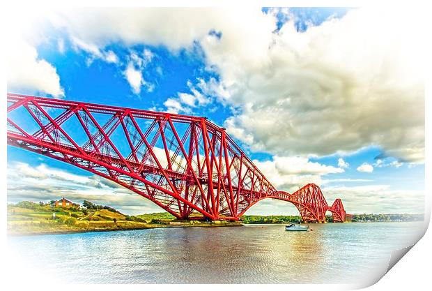 Forth Rail Bridge Scotland Print by Tylie Duff Photo Art