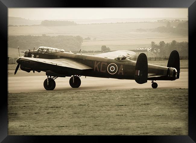 Lancaster Bomber Framed Print by Andrew Beveridge